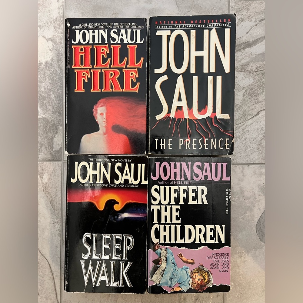 Vintage John Saul horror book lot